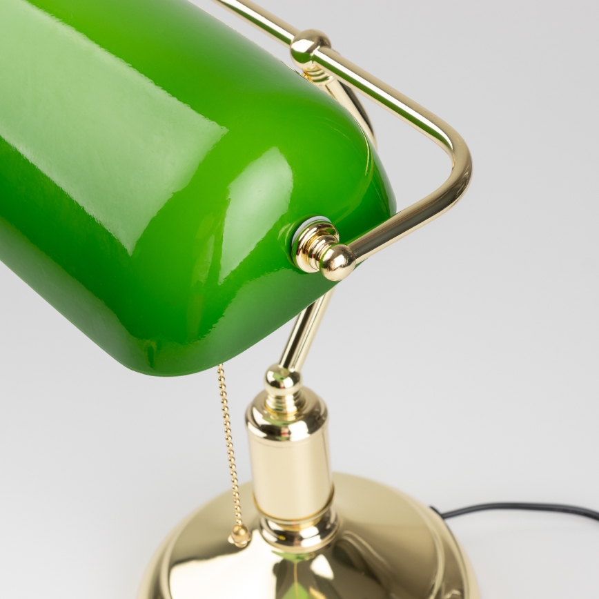 Brilagi - Stona lampa BANK OFFICE 1xE27/60W/230V zlatna/zelena