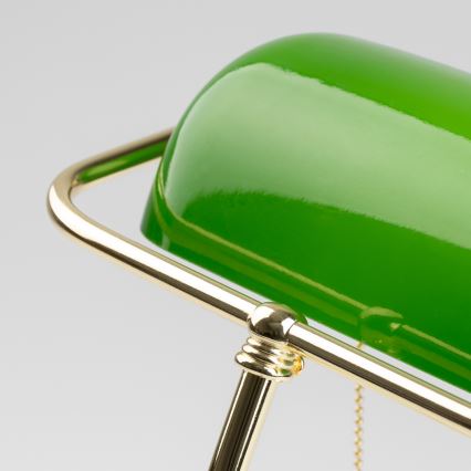 Brilagi - Stona lampa BANK OFFICE 1xE27/60W/230V zlatna/zelena