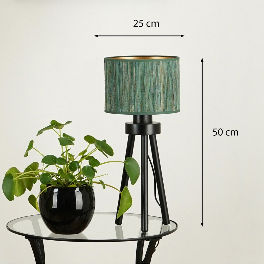 Brilagi - Stona lampa BOSTON ROLLER 1xE27/15W/230V slama zelena/zlatna