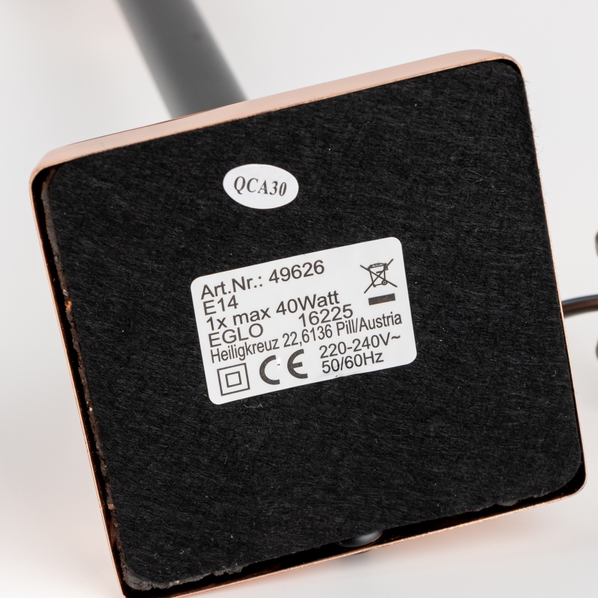 Brilagi - Stona lampa CERIA 1xE14/40W/230V crna/bakarna/siva