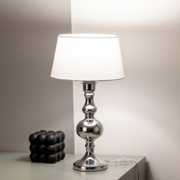 BRILAGI - Stona lampa CERIA 1xE27/60W/230V prečnik 25 cm sjajni hrom/bela