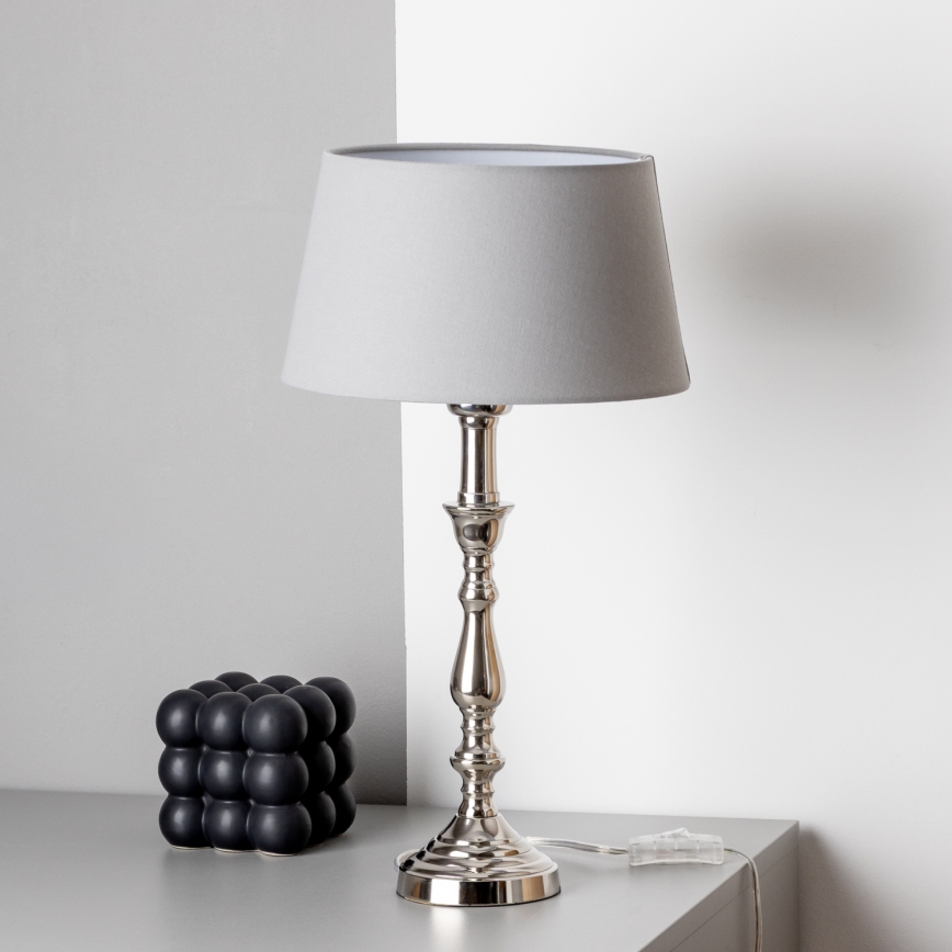 Brilagi - Stona lampa CERIA 1xE27/60W/230V, prečnik 25 cm, sjajni hrom/siva