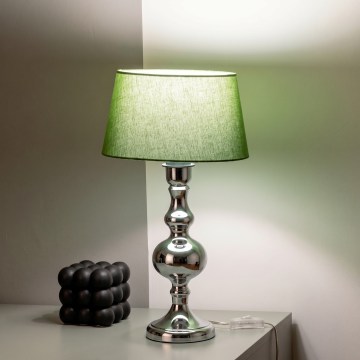 BRILAGI - Stona lampa CERIA 1xE27/60W/230V prečnik 25 cm sjajni hrom/zelena