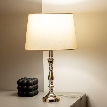 Brilagi - Stona lampa CERIA 1xE27/60W/230V, prečnik 30 cm, sjajni hrom/bež