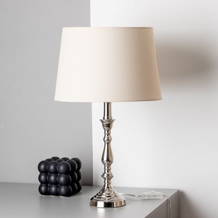 Brilagi - Stona lampa CERIA 1xE27/60W/230V, prečnik 30 cm, sjajni hrom/bež