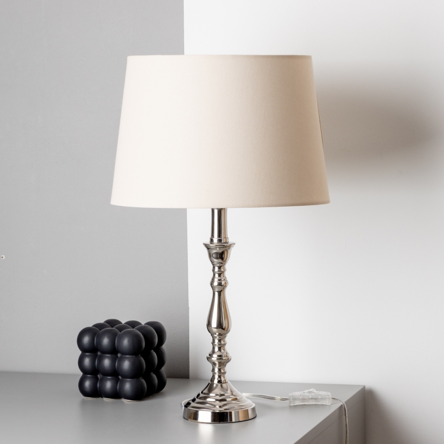 Brilagi - Stona lampa CERIA 1xE27/60W/230V, prečnik 30 cm, sjajni hrom/bež