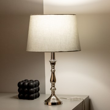 Brilagi - Stona lampa CERIA 1xE27/60W/230V prečnik 30 cm sjajni hrom/siva