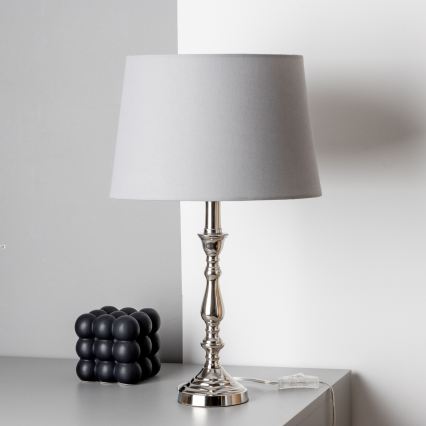 Brilagi - Stona lampa CERIA 1xE27/60W/230V prečnik 30 cm sjajni hrom/siva