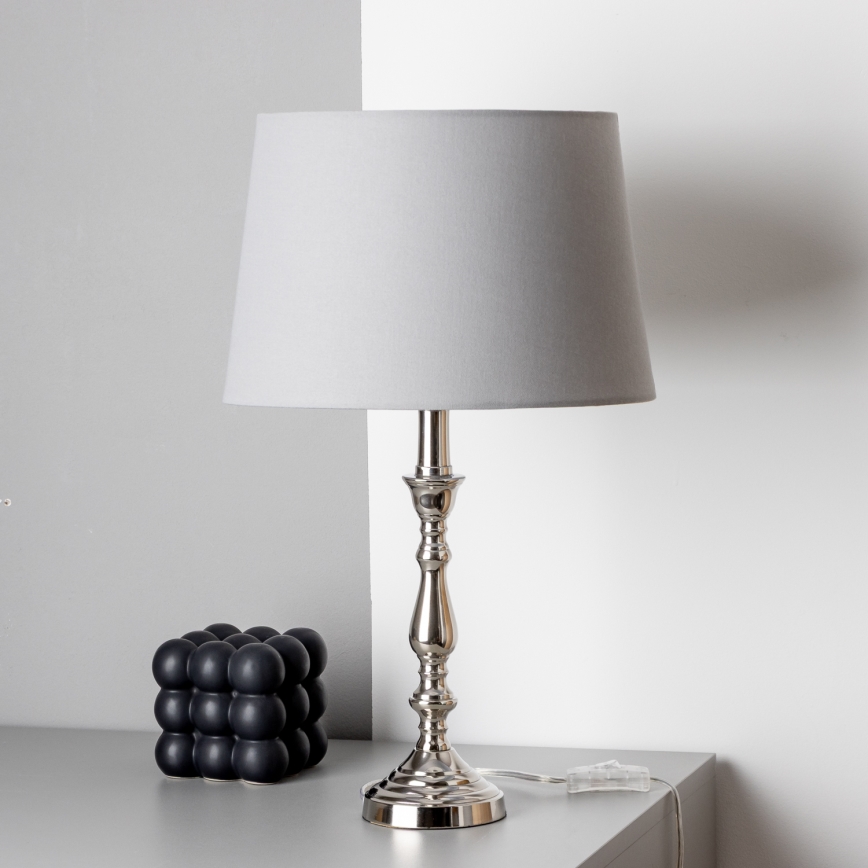 Brilagi - Stona lampa CERIA 1xE27/60W/230V prečnik 30 cm sjajni hrom/siva