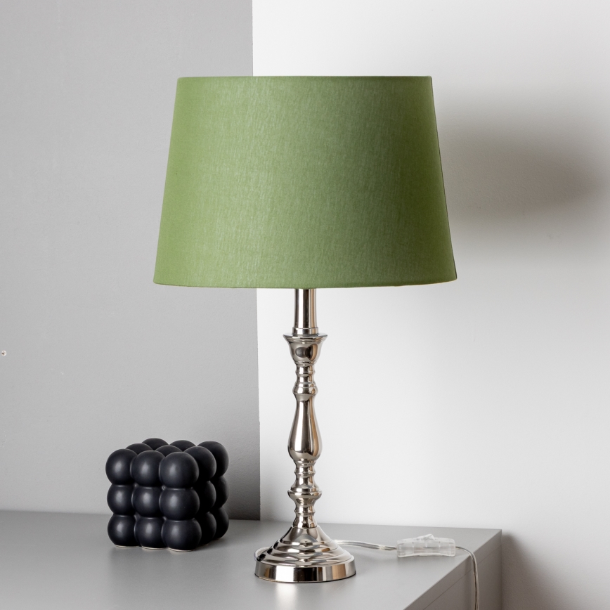 Brilagi - Stona lampa CERIA 1xE27/60W/230V prečnik 30 cm sjajni hrom/zelena