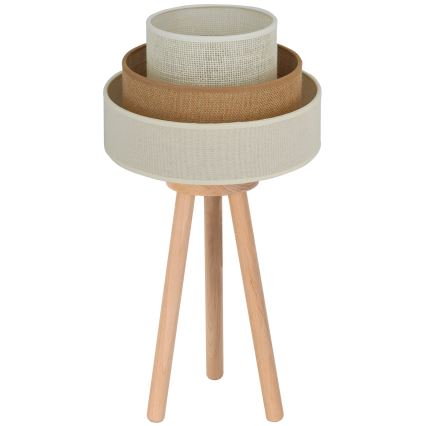 Brilagi - Stona lampa DENVER LUNETA 1xE27/15W/230V bež/braon/krem