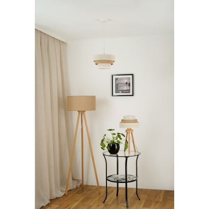 Brilagi - Stona lampa DENVER LUNETA 1xE27/15W/230V bež/braon/krem