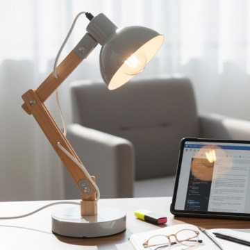 Brilagi - Stona lampa FOCUS 1xE27/40W/230V siva