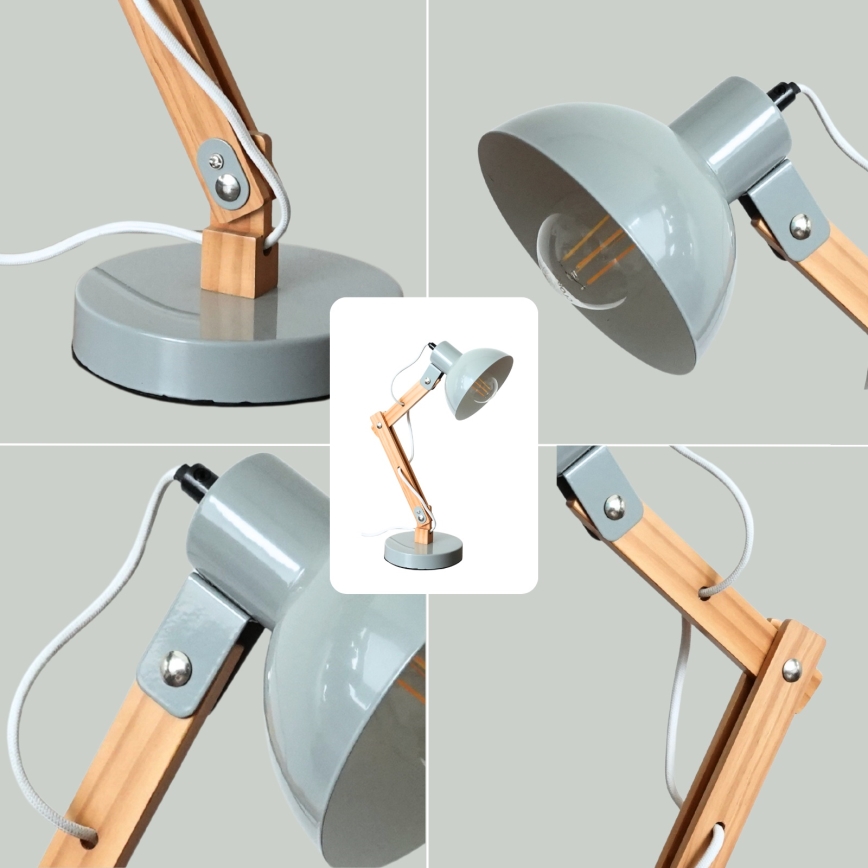 Brilagi - Stona lampa FOCUS 1xE27/40W/230V siva