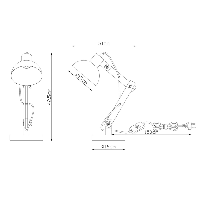 Brilagi - Stona lampa FOCUS 1xE27/40W/230V siva