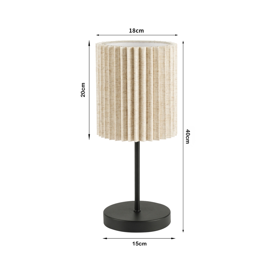 Brilagi - Stona lampa NORDIC WAVE 1xE27/15W/230V lan/crna
