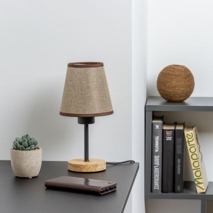 Brilagi - Stona lampa NUBILA WOOD 1xE27/25W/230V hrast/braon