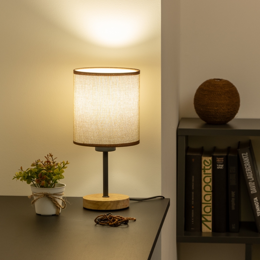 Brilagi - Stona lampa NUBILA WOOD 1xE27/25W/230V hrast/braon