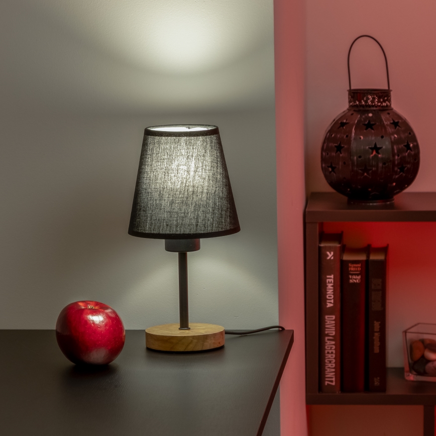 Brilagi - Stona lampa NUBILA WOOD 1xE27/25W/230V hrast/crna