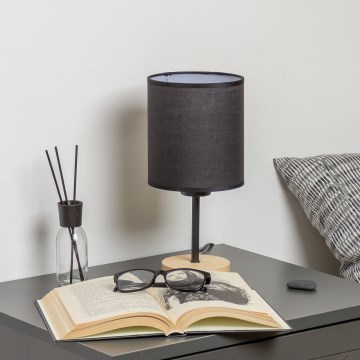 Brilagi - Stona lampa NUBILA WOOD 1xE27/25W/230V hrast/crna