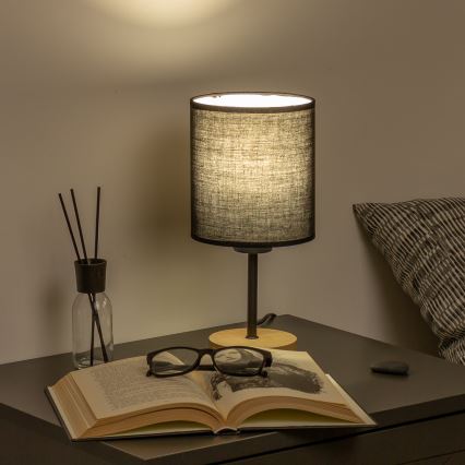 Brilagi - Stona lampa NUBILA WOOD 1xE27/25W/230V hrast/crna