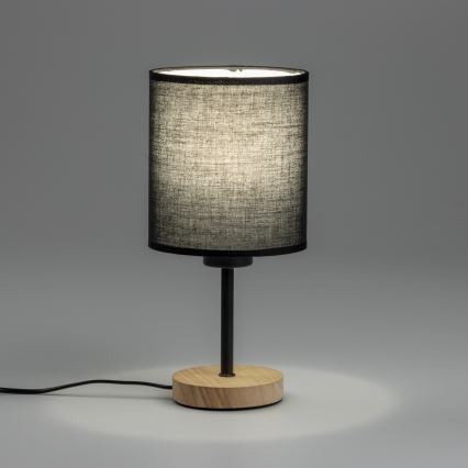 Brilagi - Stona lampa NUBILA WOOD 1xE27/25W/230V hrast/crna