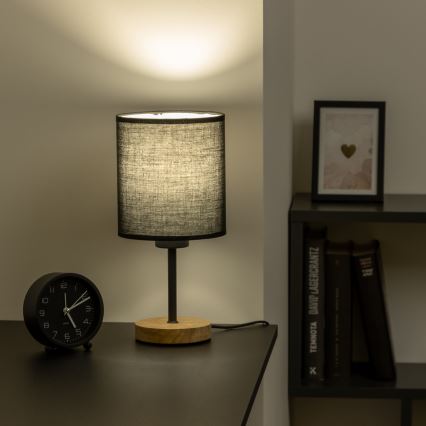 Brilagi - Stona lampa NUBILA WOOD 1xE27/25W/230V hrast/crna