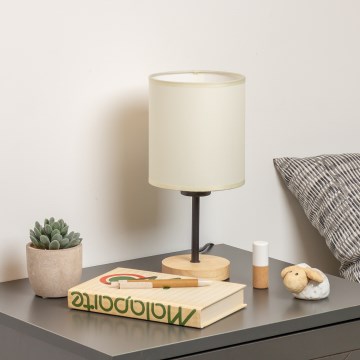 Brilagi - Stona lampa NUBILA WOOD 1xE27/25W/230V hrast/crna/krem