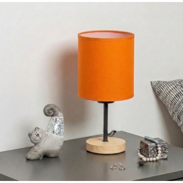 Brilagi - Stona lampa NUBILA WOOD 1xE27/25W/230V hrast/crna/narandžasta