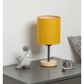Brilagi - Stona lampa NUBILA WOOD 1xE27/25W/230V hrast/crna/žuta