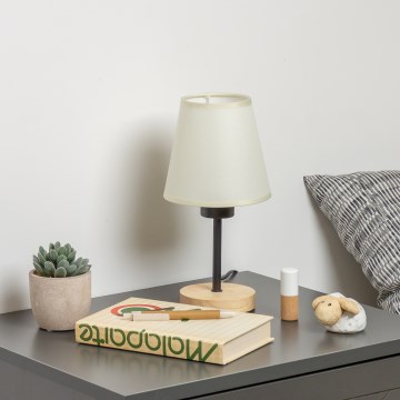 Brilagi - Stona lampa NUBILA WOOD 1xE27/25W/230V hrast/krem