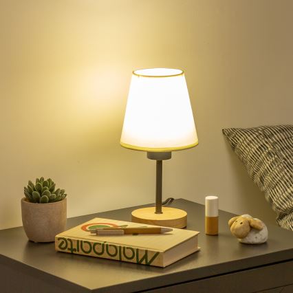 Brilagi - Stona lampa NUBILA WOOD 1xE27/25W/230V hrast/krem