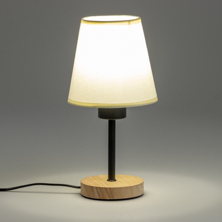 Brilagi - Stona lampa NUBILA WOOD 1xE27/25W/230V hrast/krem