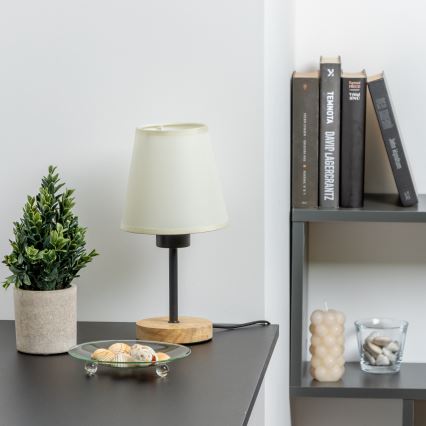 Brilagi - Stona lampa NUBILA WOOD 1xE27/25W/230V hrast/krem