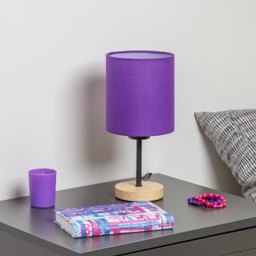 Brilagi - Stona lampa NUBILA WOOD 1xE27/25W/230V hrast/ljubičasta
