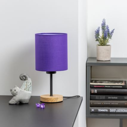 Brilagi - Stona lampa NUBILA WOOD 1xE27/25W/230V hrast/ljubičasta