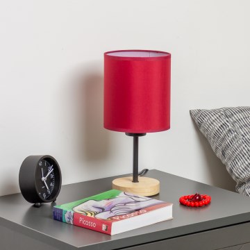 Brilagi - Stona lampa NUBILA WOOD 1xE27/25W/230V hrast/pompejska crvena