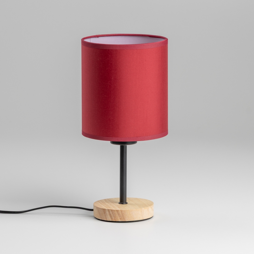 Brilagi - Stona lampa NUBILA WOOD 1xE27/25W/230V hrast/pompejska crvena