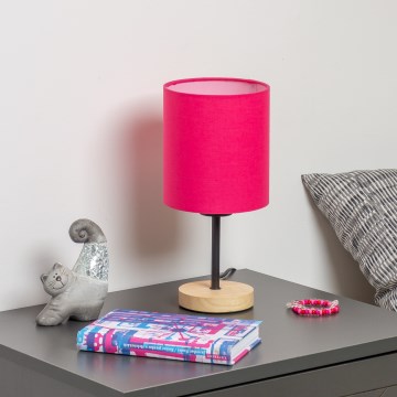 Brilagi - Stona lampa NUBILA WOOD 1xE27/25W/230V hrast/ružičasta