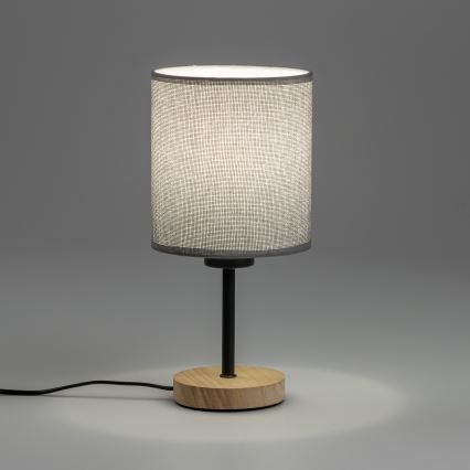 Brilagi - Stona lampa NUBILA WOOD 1xE27/25W/230V hrast/siva