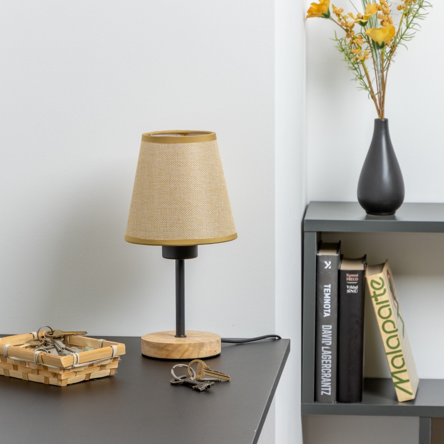 Brilagi - Stona lampa NUBILA WOOD 1xE27/25W/230V hrast/svetlo braon