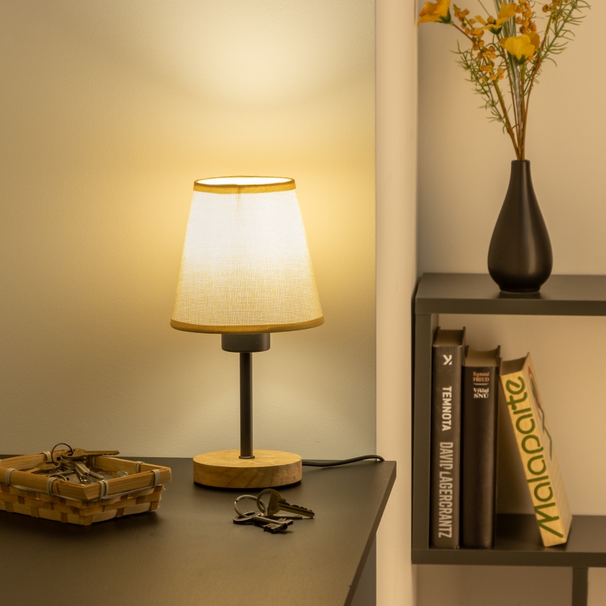 Brilagi - Stona lampa NUBILA WOOD 1xE27/25W/230V hrast/svetlo braon