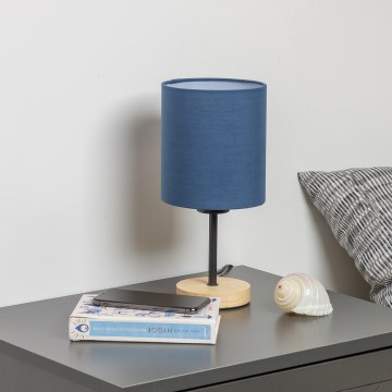 Brilagi - Stona lampa NUBILA WOOD 1xE27/25W/230V hrast/tamno plava