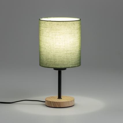 Brilagi - Stona lampa NUBILA WOOD 1xE27/25W/230V hrast/zelena