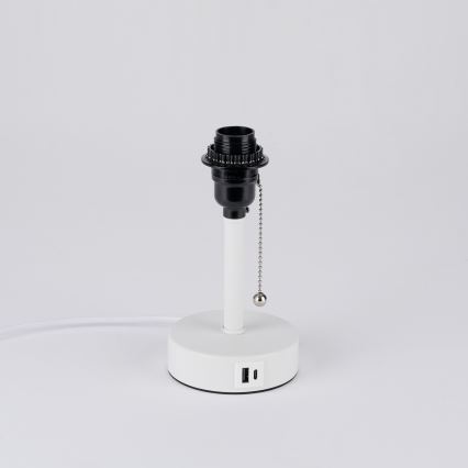 Brilagi - Stona lampa sa USB portom TABLON 1xE27/25W/230V bela/krem