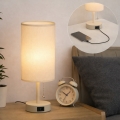 Brilagi - Stona lampa sa USB portom TABLON 1xE27/25W/230V bež/krem
