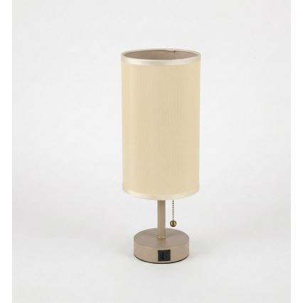 Brilagi - Stona lampa sa USB portom TABLON 1xE27/25W/230V bež/krem