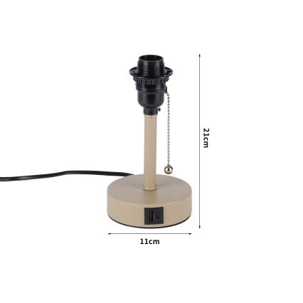 Brilagi - Stona lampa sa USB priključkom TABLON 1xE27/25W/230V bež