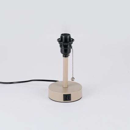 Brilagi - Stona lampa sa USB priključkom TABLON 1xE27/25W/230V, bež