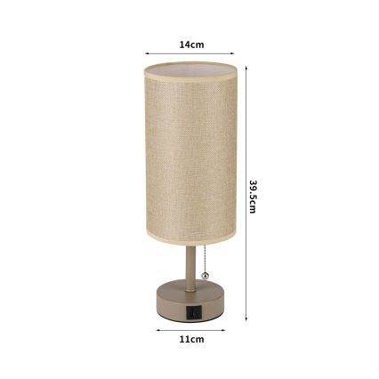 Brilagi - Stona lampa sa USB priključkom TABLON 1xE27/25W/230V, bež